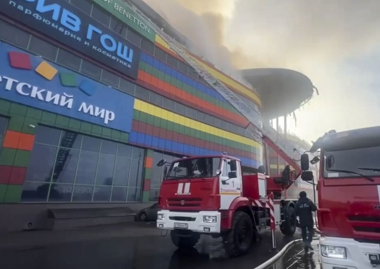 pożar centrum we Władykaukazie Potężna eksplozja w rosyjskim centrum handlowym