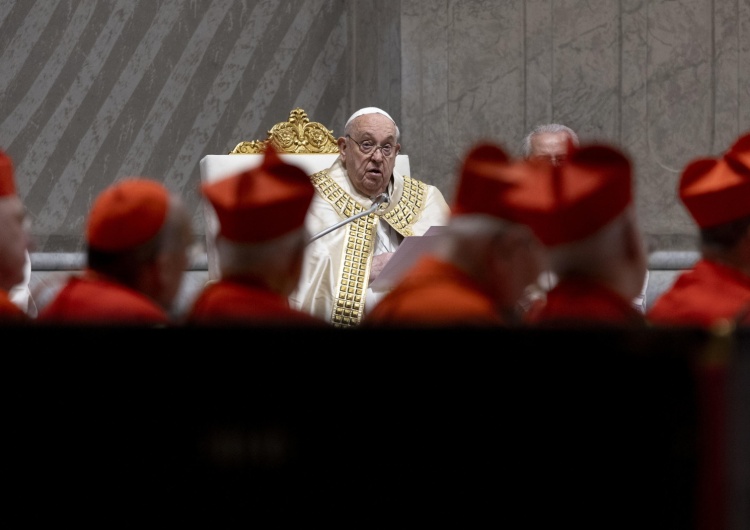 Papież Franciszek i kardynałowie w czasie I Nieszporów Uroczystości Świętej Bożej Rodzicielki Maryi Kalendarium wydarzeń jubileuszowych w Roku Świętym 2025