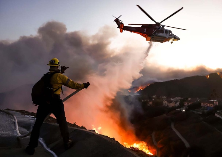 Strażacy walczą z ogniem w Los Angeles Wielki pożar w Los Angeles. Najnowsze informacje