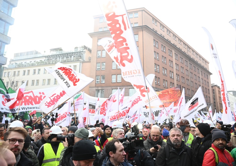 Protest Solidarności w Warszawie 9 stycznia 