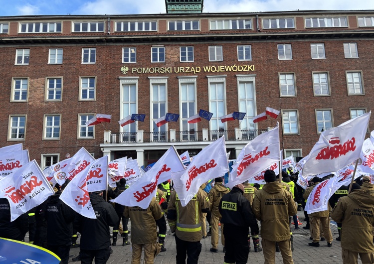 Protest służb mundurowych w Gdańsku, 29 stycznia, 2025 roku 