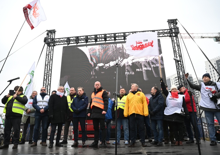 Protest przeciwko Zielonemu Ładowi, Gdańsk, 7 lutego 2025 Przeżyjmy to jeszcze raz. Zobacz relację z wczorajszego protestu Solidarności [FOTO, WIDEO]