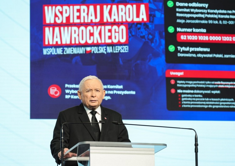 Prezes PiS Jarosław Kaczyński Politycy PiS apelują o wsparcie kampanii Karola Nawrockiego