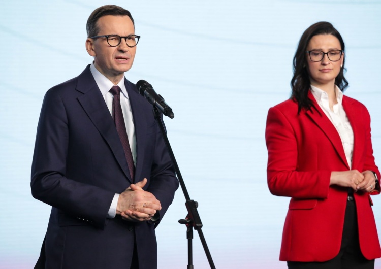 Były premier Mateusz Morawiecki i poseł Małgorzata Golińska 