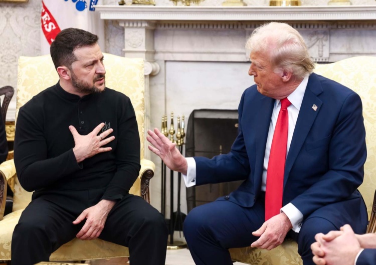 Wołodymyr Zełenski i Donald Trump w Białym Domu Spięcie w Białym Domu: 