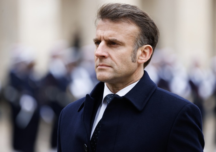 Prezydent Francji Emmanuel Macron Emmanuel Macron skomentował oświadczenie Kremla ws. zawieszenia broni