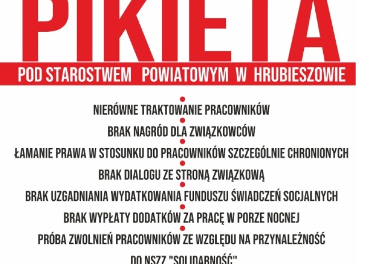  Już dziś pikieta 