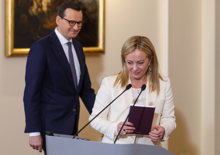 Mateusz Morawiecki, Giorgia Meloni Morawiecki: Wyskoczyliśmy z premier Meloni na herbatę. Meloni: Mamy podobne wizje UE