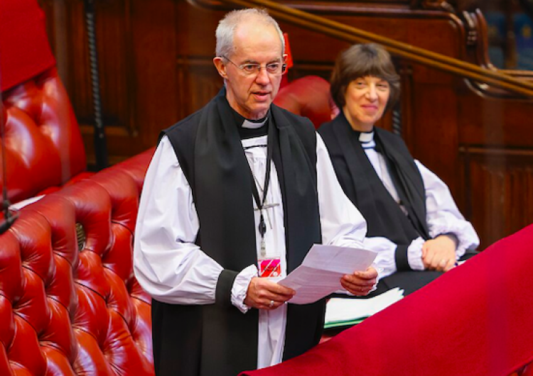 Arcybiskup Canterbury Justin Welby przemawia w Izbie Lordów Zwierzchnik anglikanów: prymat papieża uznają też inni chrześcijanie