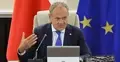 Premier Donald Tusk podczas posiedzenia rządu w KPRM 