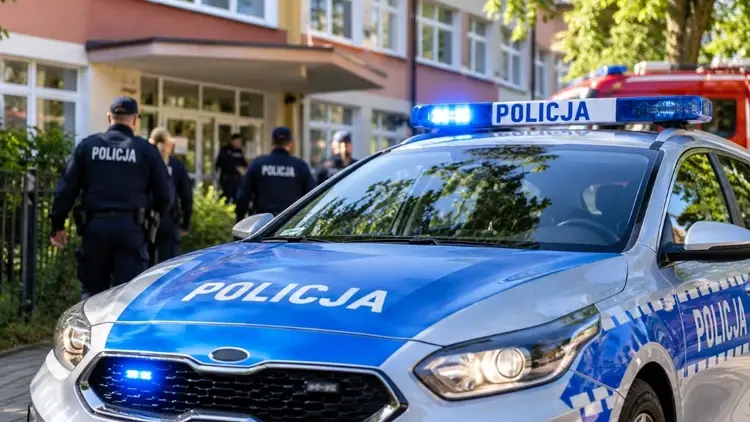radiowóz, policja, szkoła