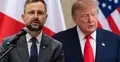 Władysław Kosiniak-Kamysz, Donald Trump na tle flag
