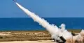 A Patriot missile system fires at a live-fire missile range