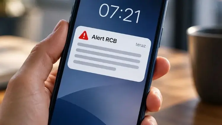 alert rcb na smartfonie