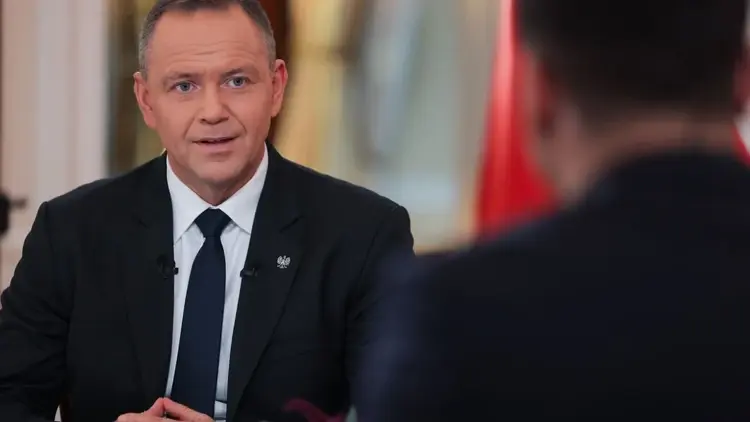 KArol nawrocki podczas wywiadu