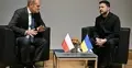 Donald Tusk, Wołodymyr Zełenski przy stoliku