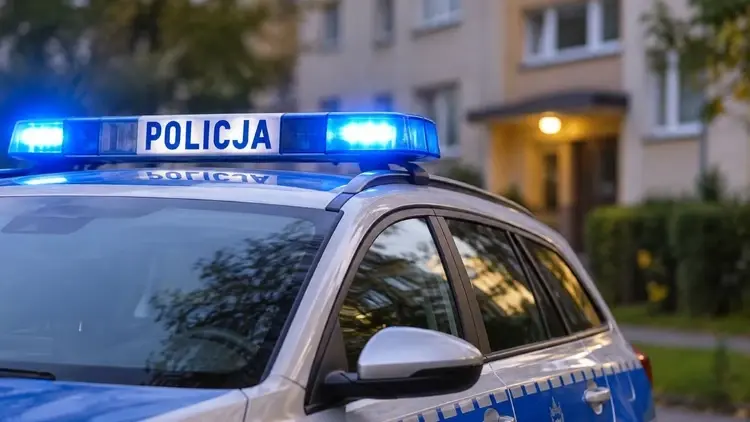 radowóz pod blokiem