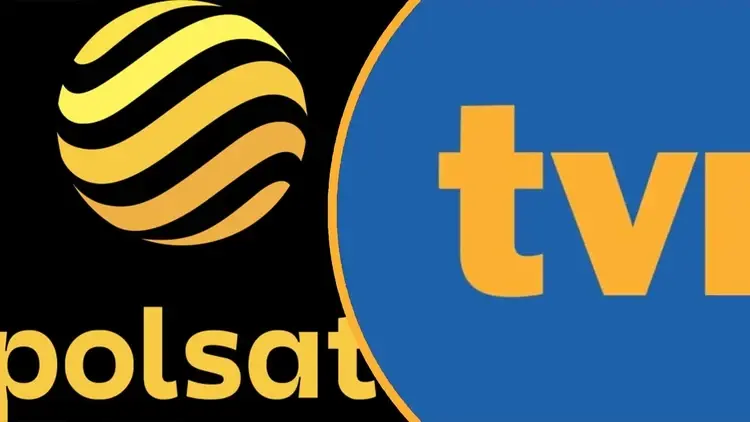 Kolaż: Logo Polsat i logo TVN