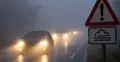 mgła, samochody na jezdni