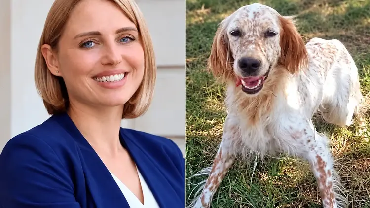 Posłanka AfD Vanessa Behrendt i suczka Setia