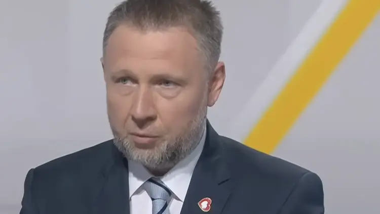 Szef MSWiA, Marcin Kierwiński podczas wywiadu w TVN24