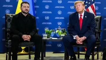 Donald Trump i Wołodymyr Zełenski podczas spotkania w siedzibie ONZ w Nowym Jorku, 22 września 2026 r.