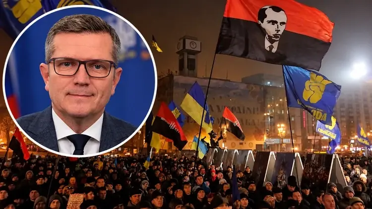 marcin bosacki, demonstracja flagi bandera