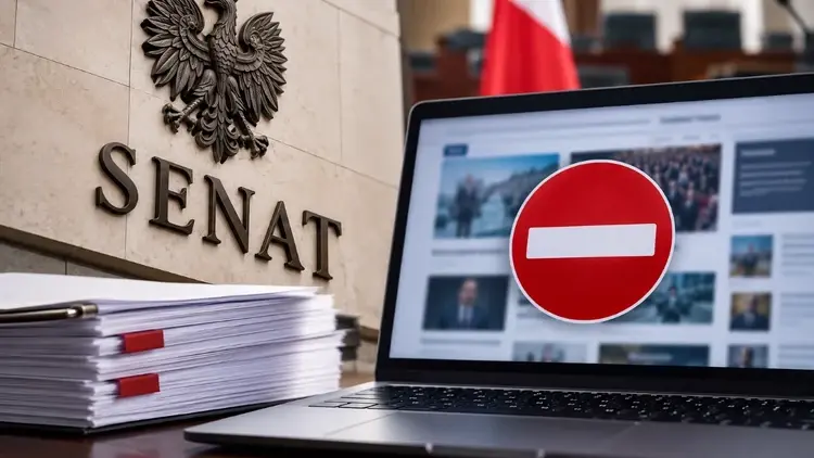zakaz na laptopie, senat