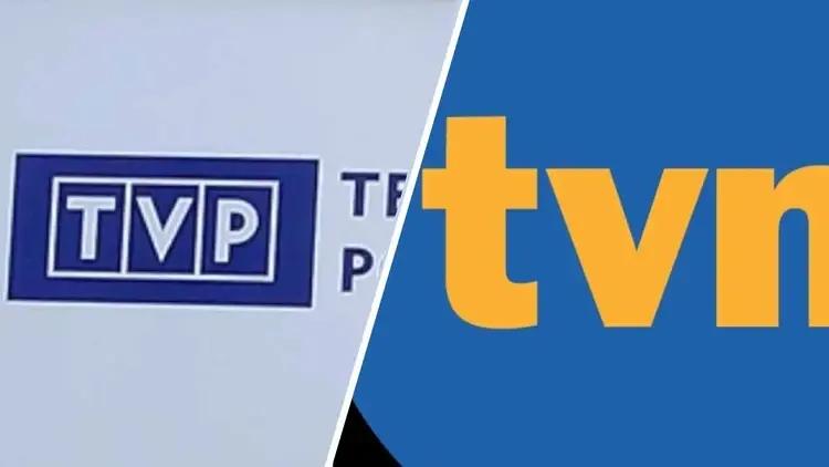 Logo TVP oraz logo TVN