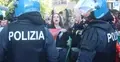 Konfrontacja protestujących z policją w Mediolanie