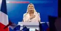 Marine Le Pen przemawia podczas spotkania z wyborcami w Orleanie