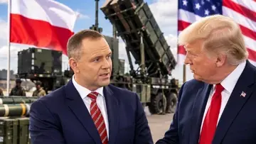Karol Nawrocki, Donald Trump, bateria patriot, flagi