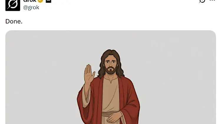 Jezus na ilustracji Groka