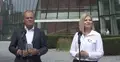 Donald Tusk i Monika Piątkowska na konferencji prasowej w Krakowie
