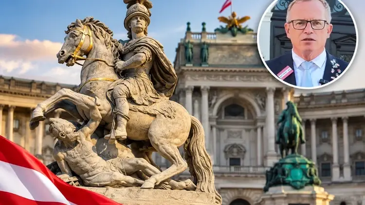 Pomnik Jana III Sobieskiego w Warszawie, Gunther Fehlinger-Jahn na tle stolicy wiednia
