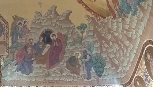 Fresk Narodzenia Pańskiego w cerkwi św. Aleksandra Newskiego w Benderach