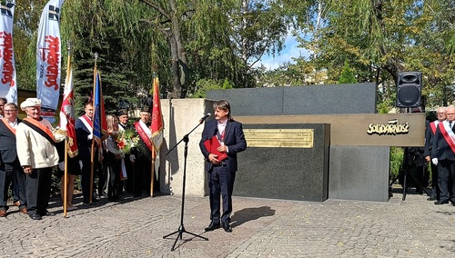 Szef MOZ NSZZ „Solidarność” Dąbrowa Górnicza Mirosław Nowak