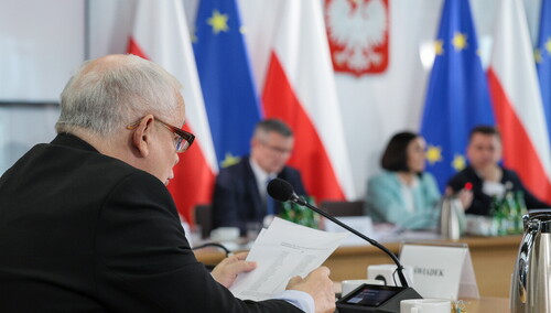 Jarosław Kaczyński na komisji ds. Pegasusa 