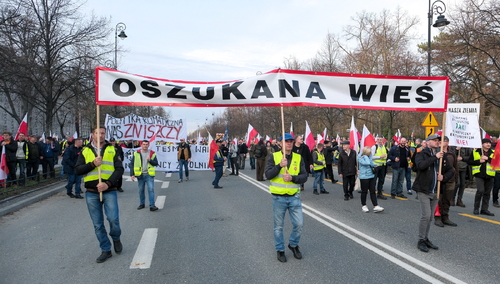 Protesty rolników w Warszawie