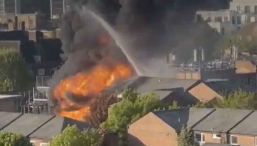 Pożar stacji w Londynie