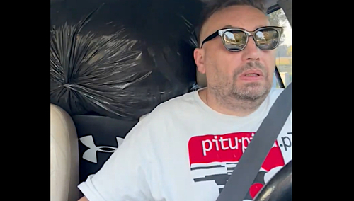 Rafał Otoka-Frąckiewicz na zalanych terenach