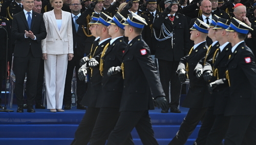 Para prezydencka podczas uroczystości 