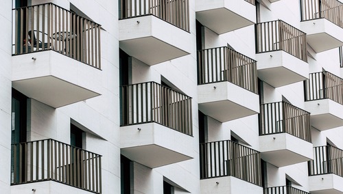 Balkony, mieszkania. Ilustracja poglądowa