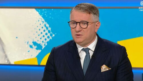 Przemysław Wipler w studiu Polsatnews