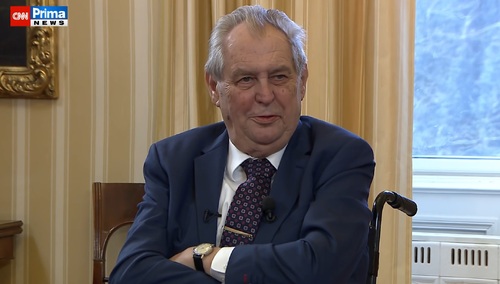 Prezydent Czech Milos Zeman