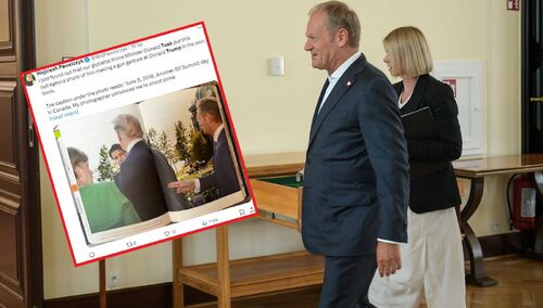 Donald Tusk, feralne zdjęcie z Donaldem Trumpem