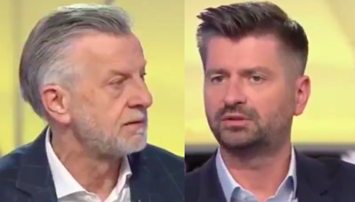 [WIDEO] Śmiszek zarzuca rządowi antyniemiecką fobię. Ciężka orka prof. Zybertowicza