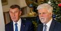 Prezydent Czech Petr Pavel i premier Czech Andrej Babis