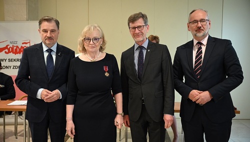 Maria Ochman szefową Sekretariatu Ochrony Zdrowia „S”. Przewodnicząca odznaczona Brązowym Krzyżem Zasługi