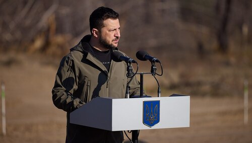 Prezydent Ukrainy Wołodymyr Zełenski